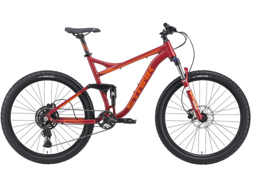 Велосипеды Двухподвесы Stark Tactic FS 27.4 HD, год 2024, цвет Красный-Оранжевый, ростовка 20