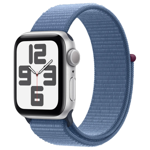 Умные часы  Apple Watch SE 2023, 40mm, Silver Aluminium Case with Storm Blue Sport Loop, One size (MRE33ZP/A)