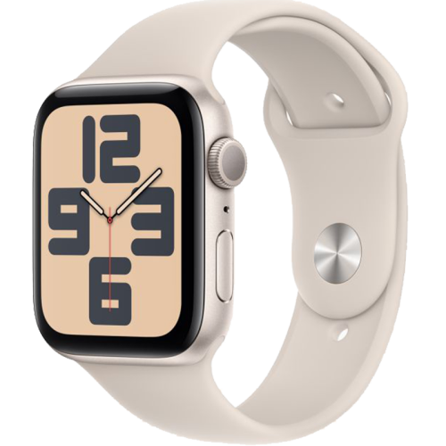 Умные часы  Apple Watch SE 2023, 44mm, Starlight Aluminium Case with Starlight Sport Band, M/L (MRE53ZP/A)