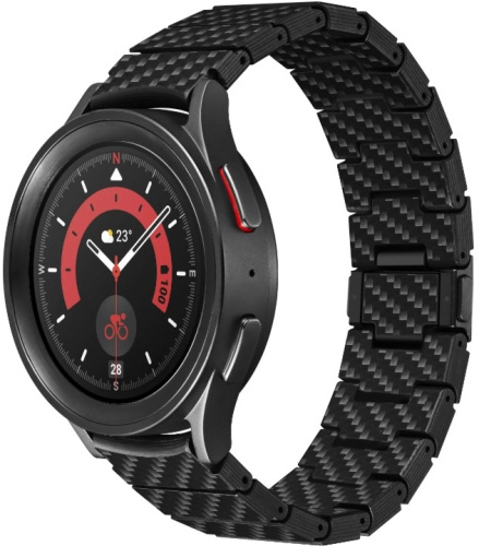 Ремешок Pitaka Carbon Fiber Galaxy Watch7, карбон черный