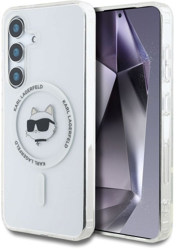 Чехол Karl Lagerfeld NFT Choupette MagSafe для Galaxy S25 прозрачный