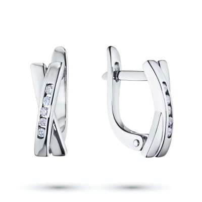 Серьги из белого золота с бриллиантами э0901сг05153600