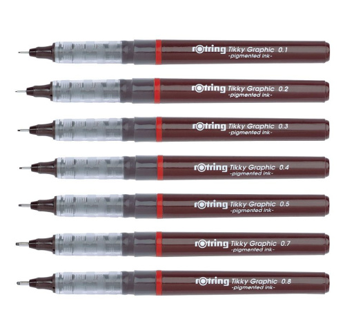 Ручка Rotring TIKKY Grafic для черчения, разная толщина линии