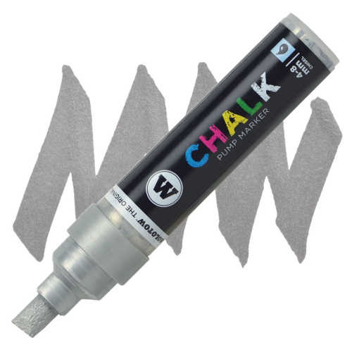 Маркер меловой Molotow "CHALK" 4-8 мм металлик Серебро