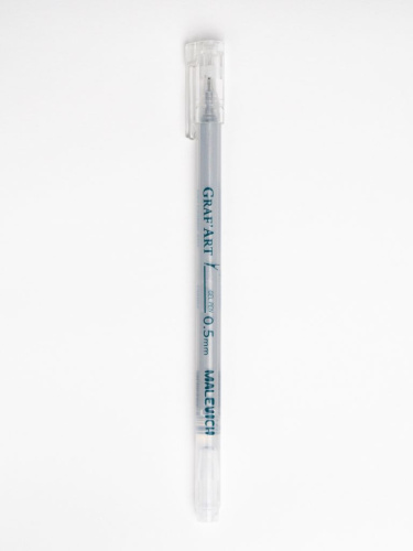 Ручка гелевая Малевичъ, 0,5 мм, серебряная