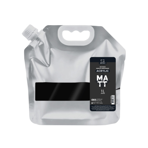 Акрил Малевичъ "Matt" 1 литр, черная, матовая
