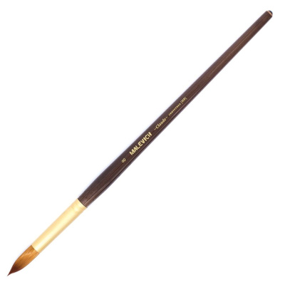 Кисть синтетика №8 круглая Малевичъ "Клод"