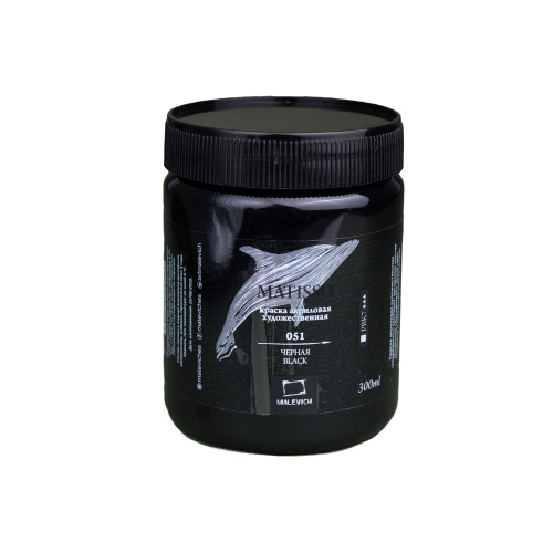 Акрил "Малевичъ" Matisso 300 мл Черный