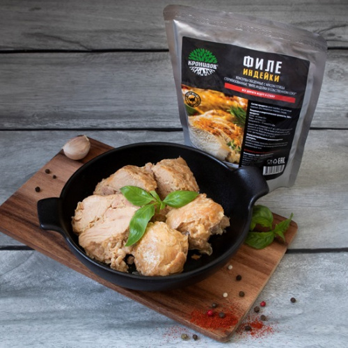 Консервы обеденные с мясом птицы стерилизованные "Филе индейки в собственном соку"