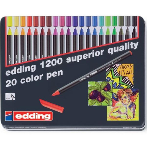 Набор фломастеров Edding 20 цв 1 мм