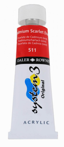 Акрил Daler-Rowney "SYSTEM 3" 75 мл Кадмий алый (имитация)
