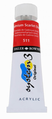 Акрил Daler-Rowney "SYSTEM 3" 75 мл Кадмий алый (имитация)
