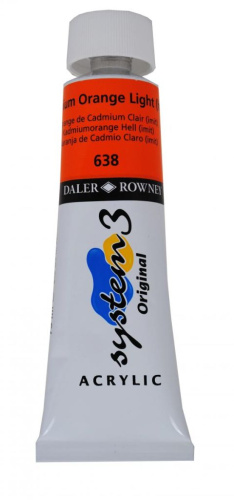 Акрил Daler-Rowney "SYSTEM 3" 75 мл Кадмий оранжевый светлый (имитация)