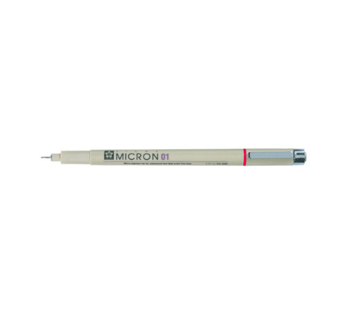 Линер Sakura "PIGMA MICRON 01" 0,25 мм, красный
