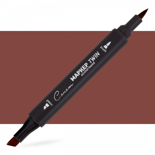 Маркер спиртовой Сонет "TWIN Brush" Шоколадный