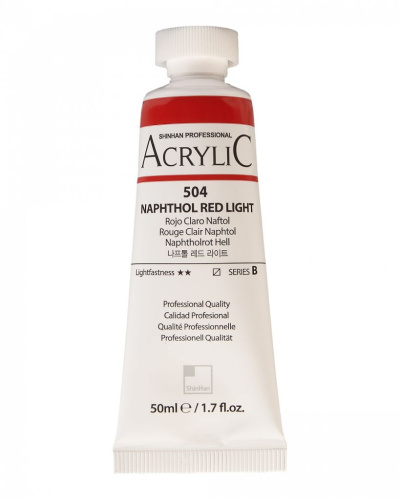 Акрил ShinHanart "Professional" туба 50 мл №504 Красный нафтол светлый кат.B