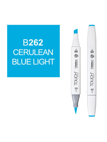 Маркер спиртовой BRUSH Touch Twin цв. B262 лазурный голубой