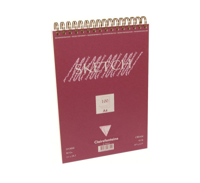 ?Блокнот для эскизов на спирали Clairefontaine "Sketch" А4 100 л 90 г слоновая кость