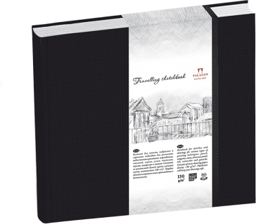 Блокнот для эскизов Лилия Холдинг "Travelling sketchbook" 30х30 см 80 л 130 г Черный