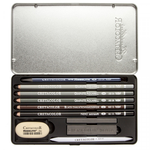 Набор для рисования Cretacolor "Artino Graphite" 10 предметов в метал коробке