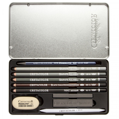 Набор для рисования Cretacolor "Artino Graphite" 10 предметов в метал коробке