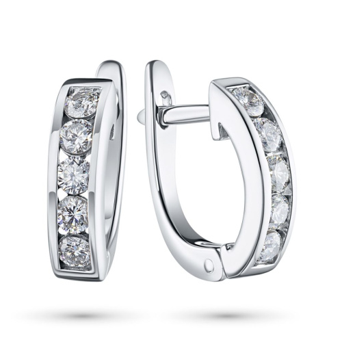 Серьги из белого золота с бриллиантами э0901сг05102300