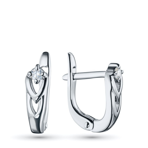 Серьги из белого золота с бриллиантами э0901сг06210502