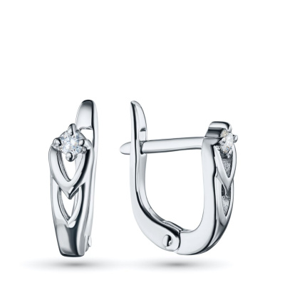 Серьги из белого золота с бриллиантами э0901сг06210502