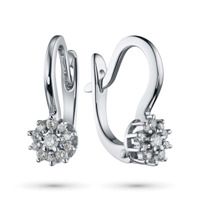 Серьги из белого золота с бриллиантами э0901сг07191000