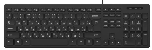 Клавиатура Oklick K733 2027842 черная USB slim Multimedia