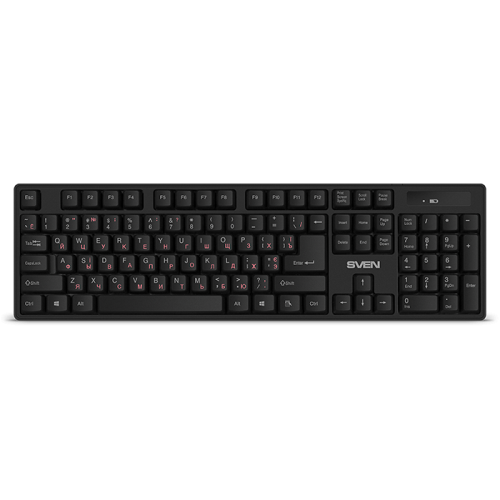 МФУ SV-020194 Беспроводная клавиатура SVEN KB-C2100W ((2,4 GHz, 104кл.)