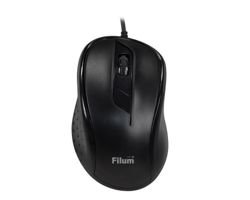 Мышь Filum FL-M30-BK оптическая USB 4 кл., DPI: 800/1200/1600/2400, черная, Windows XP/Vista/7/8/10, MacOS