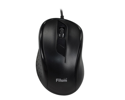 Мышь Filum FL-M30-BK оптическая USB 4 кл., DPI: 800/1200/1600/2400, черная, Windows XP/Vista/7/8/10, MacOS