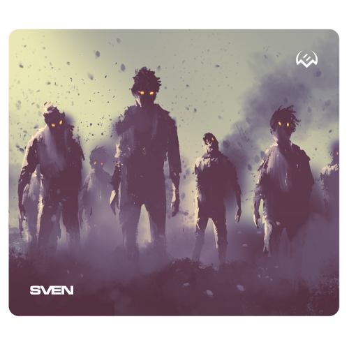 Коврик для мыши Sven MP-G02S SV-016876 игровой Zombie (230x200x2мм, ткань + резина)