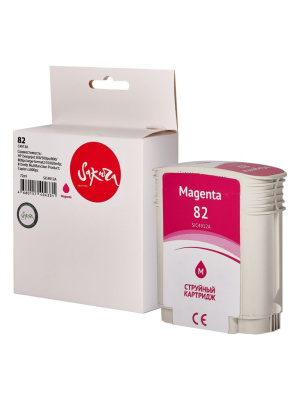 Картридж струйный Sakura C4912A (№82 Magenta) для HP Designjet 500/500+/500ps/500ps+/800series, водорастворимый тип чернил, пурпурный