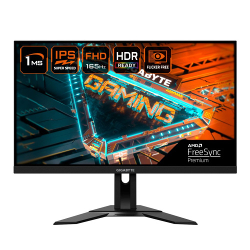 Монитор 27" GIGABYTE G27F (1920x1080, 1 ms, 250 cd/m, 12000000:1, 178°/178°) IPS, 165 Гц, HDMI 1.4 x2, DisplayPort 1.2, SB Type A x2, SPK, HAS, USB 3.
