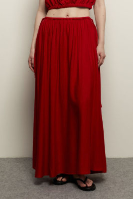 Юбка А-силуэта с поясом на резинке