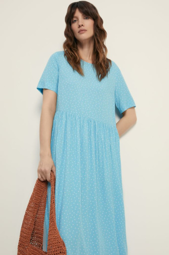 Платье миди с коротким рукавом