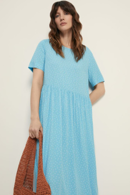 Платье миди с коротким рукавом