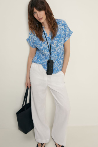 Блузка с коротким рукавом и принтом