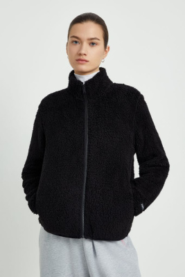 Меховая куртка с воротником-стойкой