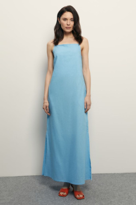 Сарафан макси из конопляной ткани с хлопком