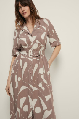 Платье с коротким рукавом и принтом