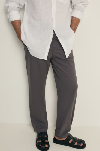 Брюки из хлопка зауженного кроя