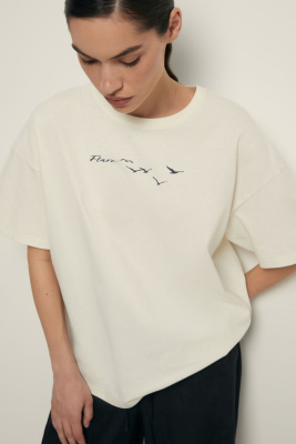 Оверсайз футболка с принтом