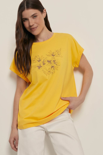 Футболка свободного силуэта с принтом