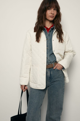 Утепленная куртка с вельветовым воротником