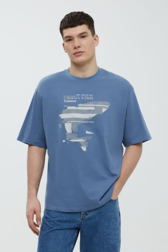 Футболка из хлопка с принтом