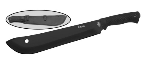 Мачете Витязь Нарвал черный, сталь У8, рукоять эластрон