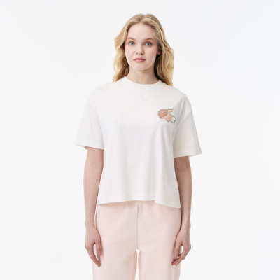 Женская футболка Lacoste из хлопка